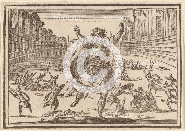 Skirmish in a Roman Circus, 1621. Creator: Edouard Eckman.