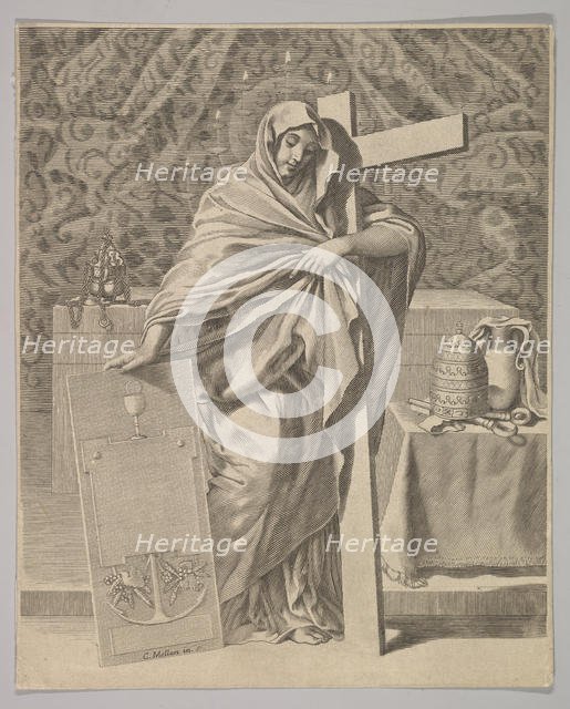 Personification of Faith, 1642. Creator: Claude Mellan.