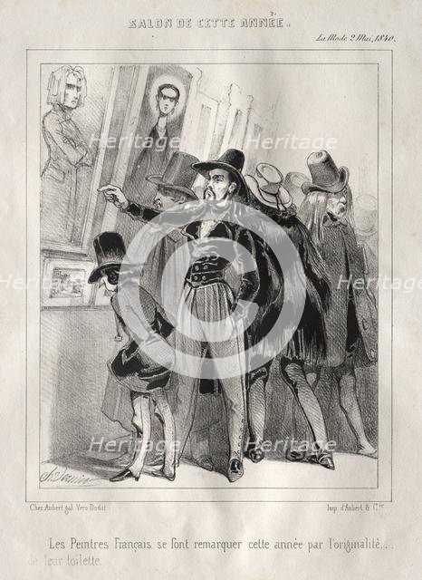 Les Peintres français se font remarquer cette année par loriginalité de leur toilette, 1840. Creator: Charles Vernier (French, 1831-1887).