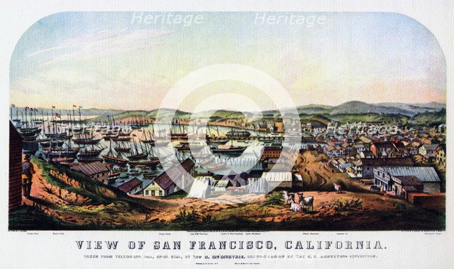 San Francisco, California, 1850 (1937).Artist: Nathaniel Currier