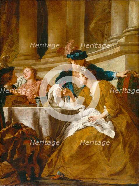 Luncheon with Figures in Masquerade Dress, 1725. Creators: Jean Francois de Troy, Workshop of Jean François de Troy.