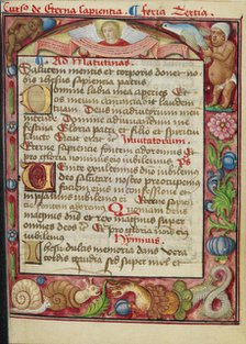 Decorated Text Page; Book of Hours, early 16th century. Creator: Unknown.