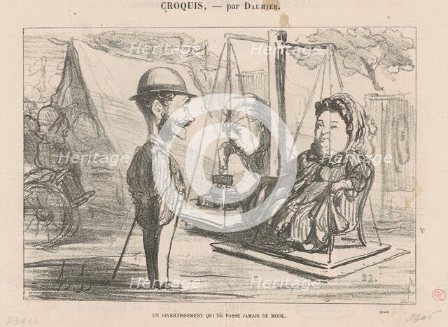 Un divertissement qui ne passe jamais de mode, 19th century. Creator: Honore Daumier.