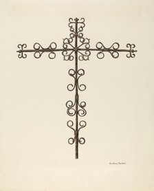 Wrought Iron Cross (Restored), c. 1938. Creator: Gordena Jackson.