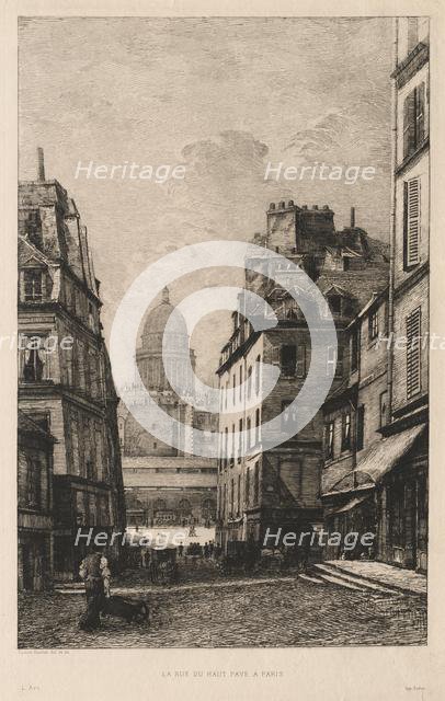 La rue du Haut Pavé à Paris, 1881. Creator: Lucien Gautier (French, 1850-1925); L'Art.