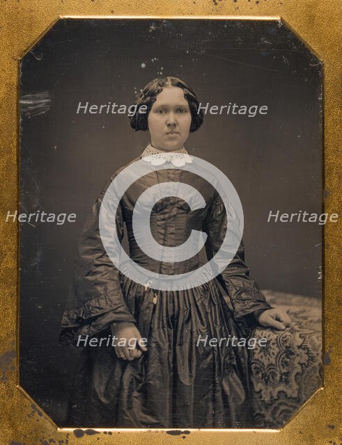 Untitled (Portrait of a Young Woman in a Dark Silk Dress), 1839/60. Creator: Unknown.