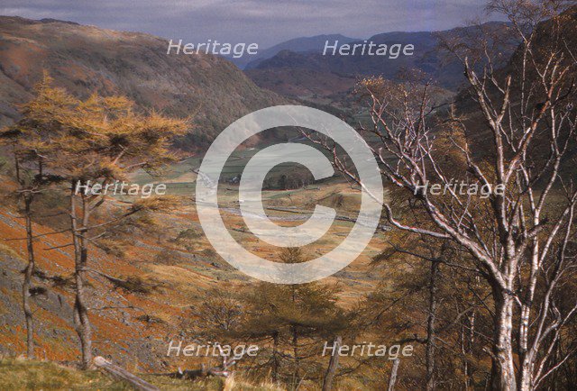 Upper Borrowdale valley in October, Lake District, Cumbria, 20th century. Artist: CM Dixon.