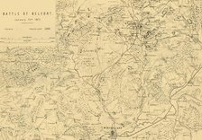 Map of the Battle of Belfort, 15 January 1871, (c1872).  Creator: R. Walker.