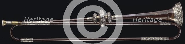 Silver-mounted trumpet, c1860. Artist: Unknown