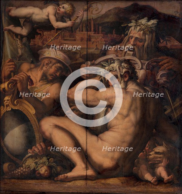 Allegory of Borgo San Sepolcro and Anghiari, 1563-1565. Artist: Vasari, Giorgio (1511-1574)