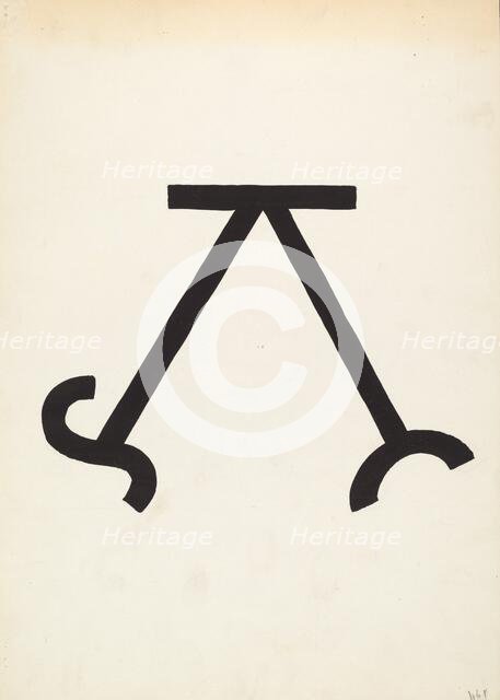 Cattle Brand, c. 1936. Creator: J.Henry Marley.