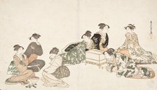 Image from album of poetry 'Haru no iro' (image 2 of 3), c1794. Creator: Kubo Shunman.
