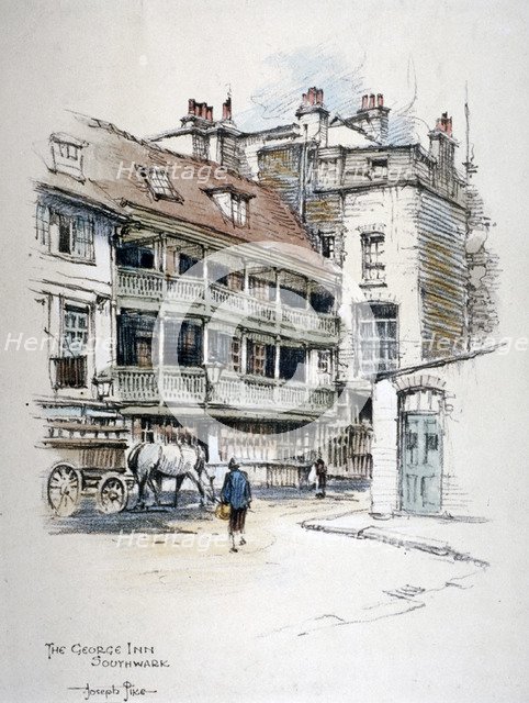View of the George Inn, Borough High Street, Southwark, London, c1870. Artist: Anon