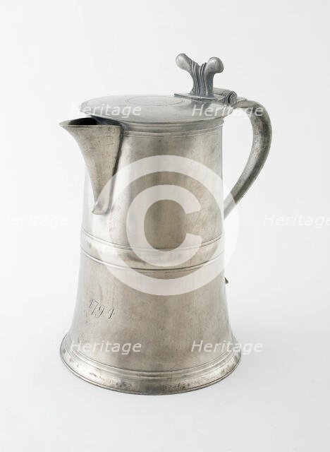 Covered Communion Flagon with Spout, Glasgow, c. 1787. Creator: Stephen Maxwell.