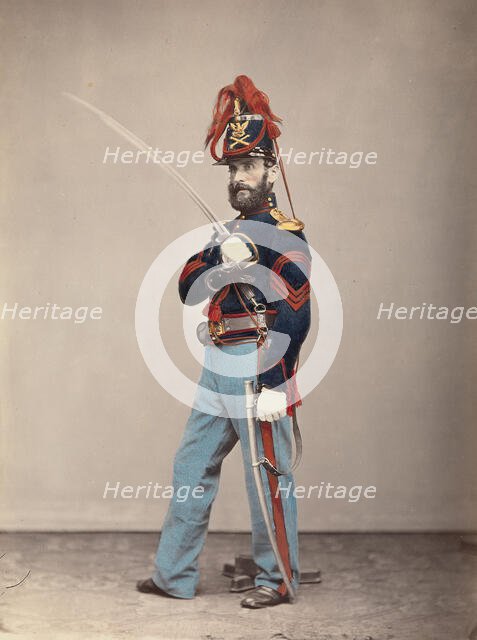 Light Artillery, Sergeant Major, 1866. Creator: Attributed to Oliver H. Willard.