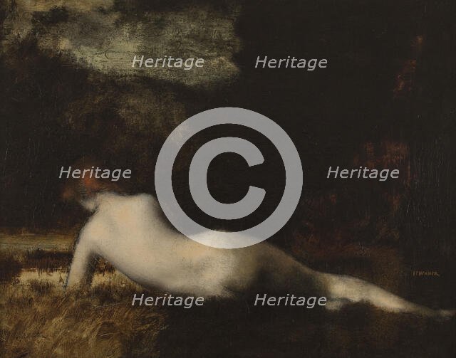Nymphe couchée, c.1887. Creator: Jean Jacques Henner.