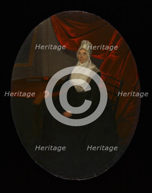 Portrait of a Connecticut Clockmaker's Wife, ca. 1800. Creator: Ralph Earl.