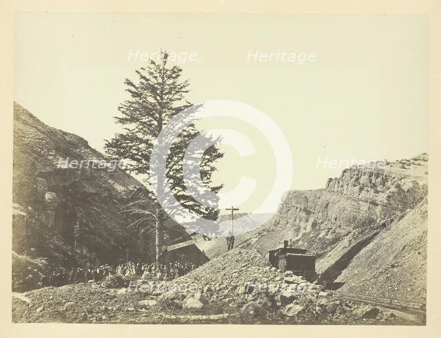 Thousand Mile Tree, Wilhelmina's Pass, 1868/69. Creator: Andrew Joseph Russell.