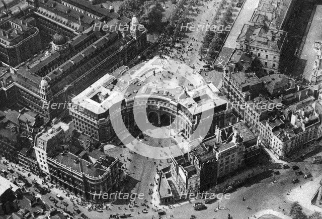 Crowds gathering in The Mall for the trooping of the colour, London, 1926-1927. Artist: Unknown