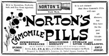 Advertisement for Norton's Camomile Pills, 1895. Creator: Unknown.