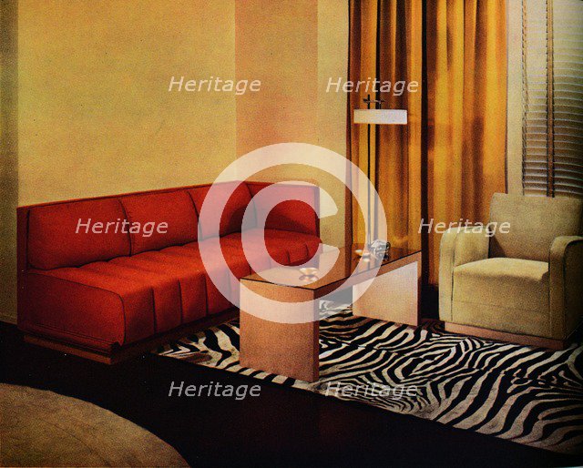 'A corner in the American designer Walter Dorwin Teague's own Living-room', c1940. Artist: Unknown.