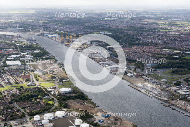 Looking west along the River Tyne, Tyne and Wear, 2017. Creator: Historic England Staff Photographer.