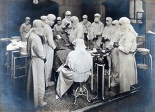 Surgical operation at Middlesex Hospital, c1920s. Creator: Humphrey Joel.