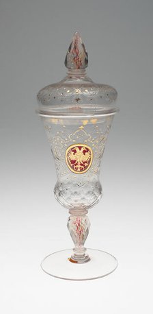 Covered Goblet, Bohemia, c. 1730. Creator: Bohemia Glass.