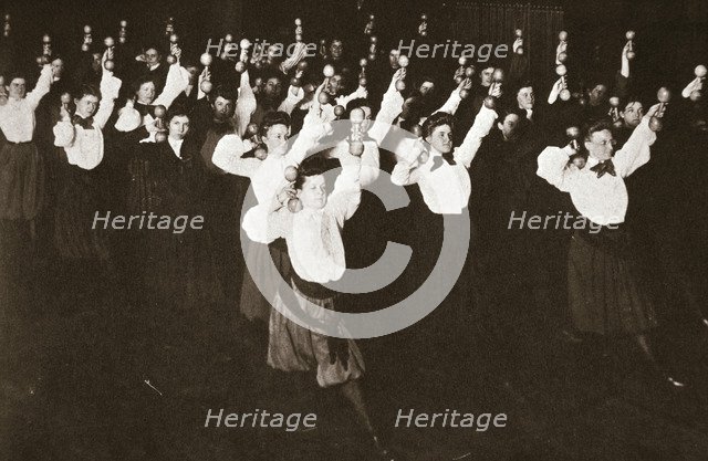 YWCA members exercising, 1910s. Artist: Unknown