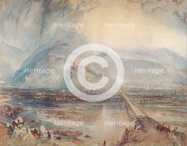 'Bellinzona: From the Road to Locarno', 1909. Artist: JMW Turner.