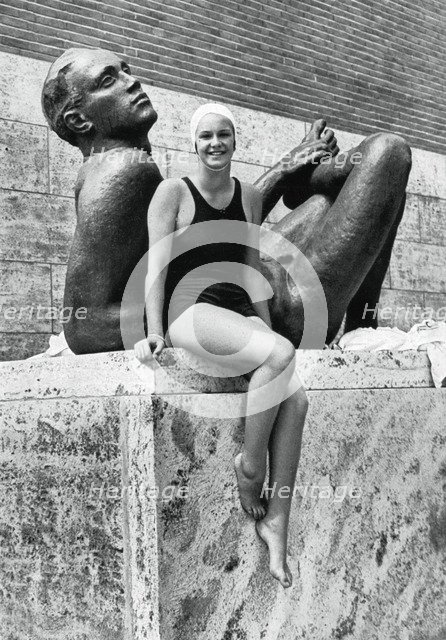 Jeanette Campbell, Argentine swimmer, Berlin Olympics, 1936. Artist: Unknown