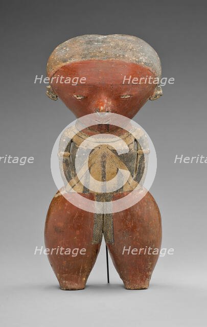 Polychrome Standing Figure with Exaggerated Head and Hips, A.D. 1/300. Creator: Unknown.