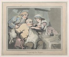 Preparing for Supper, 1790?., 1790?. Creator: Thomas Rowlandson.