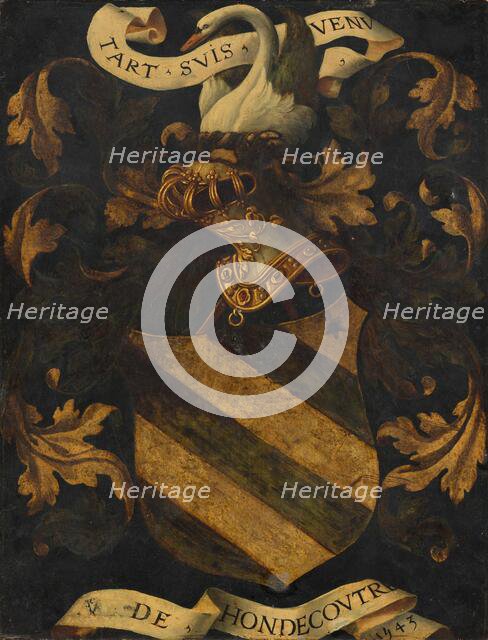 Crested Coat of Arms [reverse], 1543. Creator: Antwerp 16th Century.