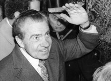 Richard Nixon arrives at Claridge's, London, 1978. Artist: Unknown
