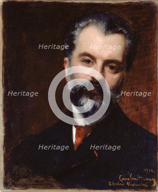 Portrait of Arsene Alexandre (1859-1935), art historian and critic, 1902. Creator: Charles Emile Auguste Carolus-Duran.