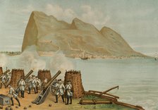 Unsuccessful siege of Gibraltar, 1704, (1891).  Creator: Unknown.