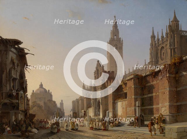 The Cathedral of Seville, 1843. Creator: Francois Antoine Bossuet.