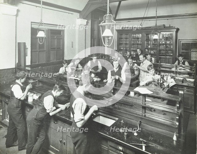 Technical instruction, Haselrigge Road School, Clapham, London, 1914. Artist: Unknown.