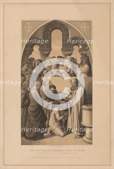 'The Baptism of Ethelbert King of Kent', 597 (1878). Artist: Robert Anderson.