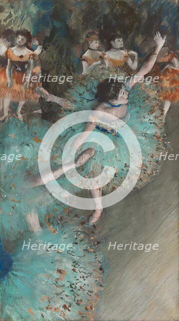 Swaying Dancer (Dancer in Green), 1877. Creator: Edgar Degas.