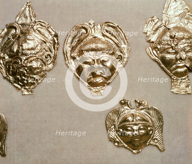 Celtic gold mounts, Birkenfeld, Germany, 5th - 4th century BC. Artist: Unknown