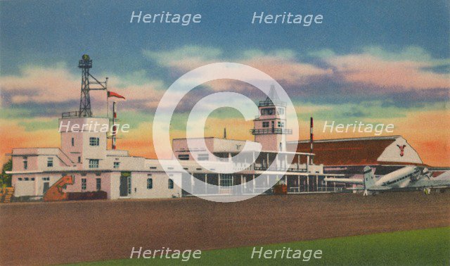 Avianca Airport (Aerovias Nacionales de Colombia) Barranquilla', c1940s. Artist: Unknown.