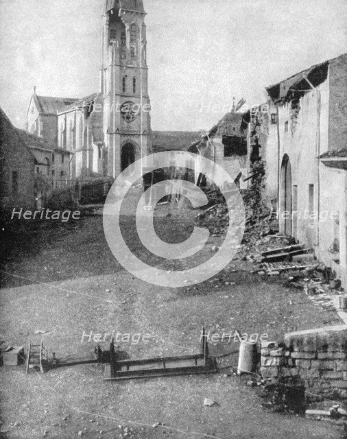 The ruins of a village in Lorraine, World War I, 1915. Artist: Unknown