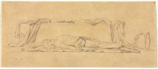 Sketch of the Dead Christ Lying by the Sepulchre, 1800s. Creator: Jules Eugène Lenepveu (French, 1819-1898).