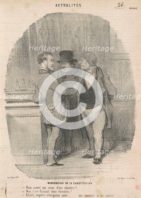 Discussion de la constitution, 19th century. Creator: Honore Daumier.