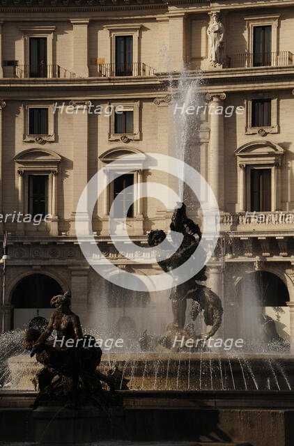 Fountain of the Naiads, Piazza della Repubblica, Rome, Italy, 2009.  Creator: LTL.
