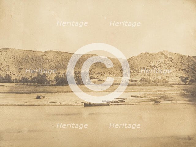 Vue prise au Sud-Est de Philae - Cherk-el-Hesseh, 1849-50. Creator: Maxime du Camp.