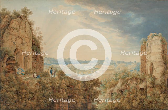 A View of Rome from the Palatine, 1813-17 (?). Creator: Carl Ludwig Frommel.