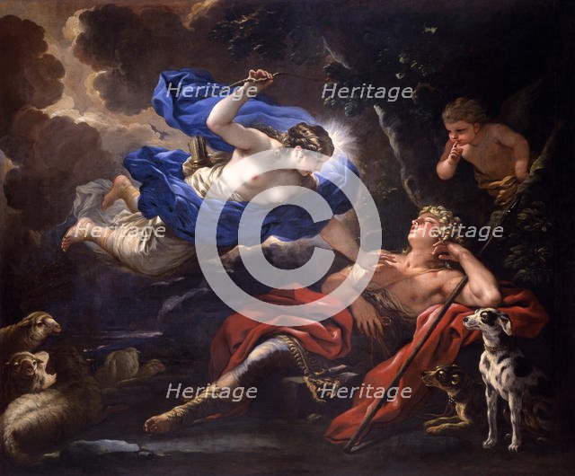 Diana and Endymion, ca 1675-1680. Creator: Giordano, Luca (1632-1705).